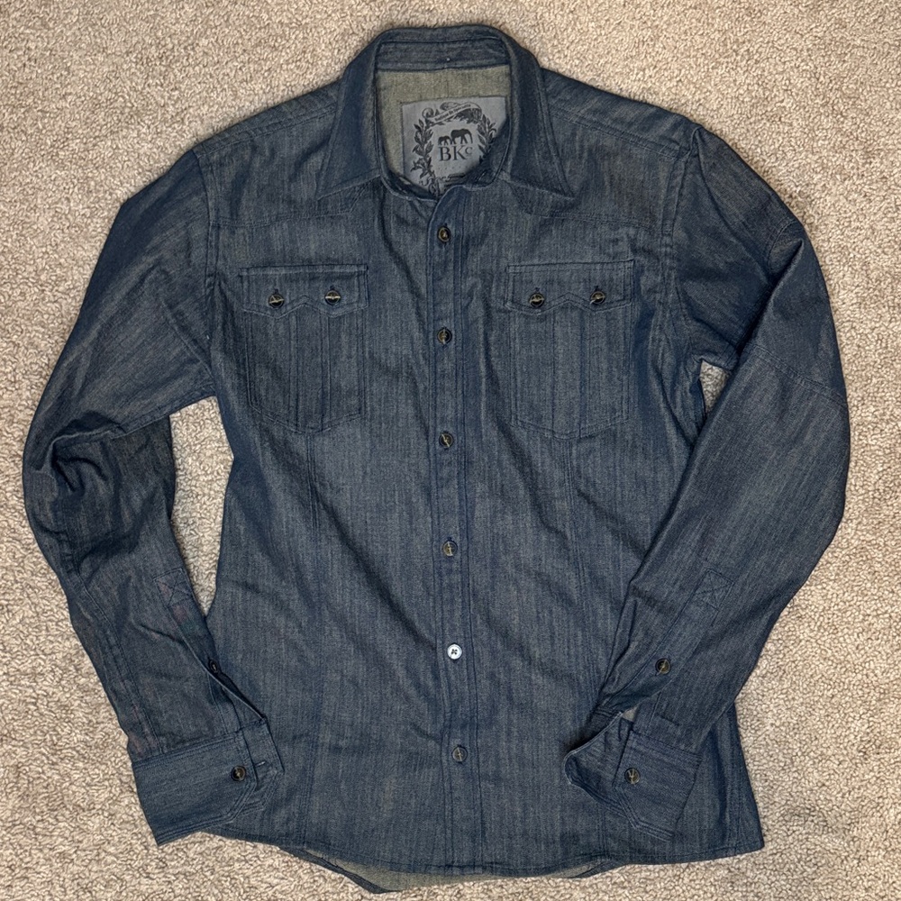 Men's Casual Button Down Shirt - Blue